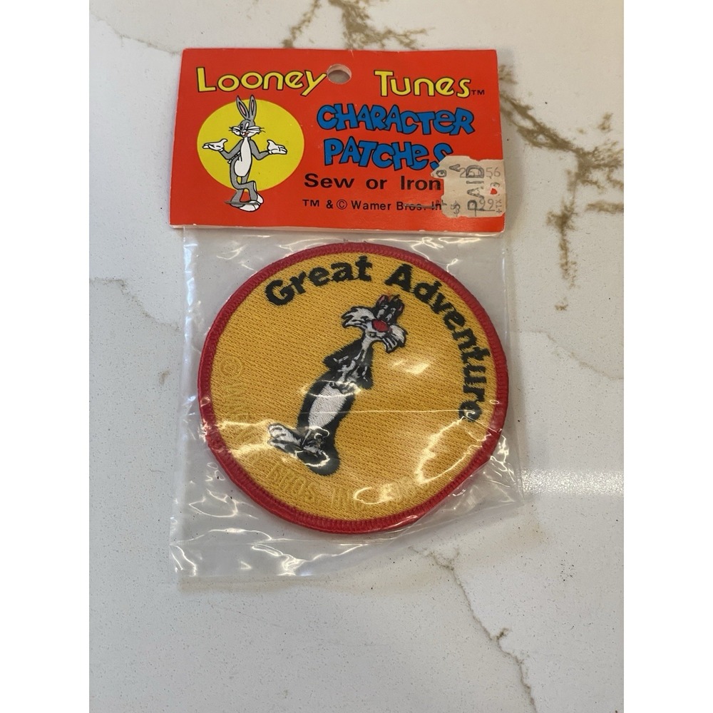 Looney Tunes Great Adventure Park‎ Patch Iron Sew Sylvester Cat Warner Bros Vtg